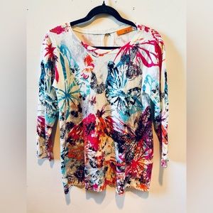 NWOT One A Painted Butterfly Tunic Top